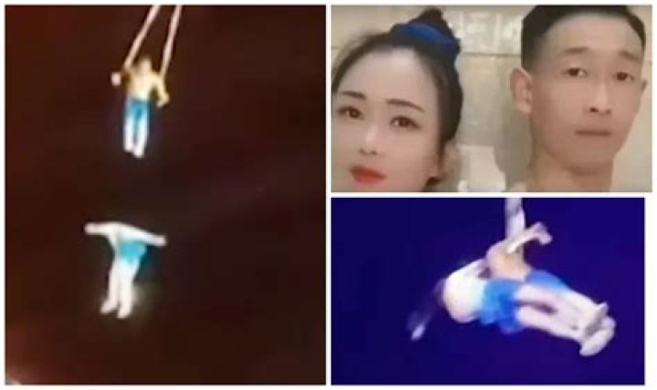 Chinese Trapeze Artist Ms Sun Video: Husband Zhang Moumou