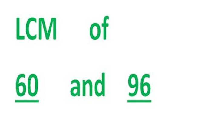 LCM of 60 and 96